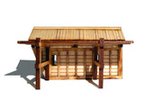 28mm Japanese Wooden Wall Half Section Angled End (x2)
