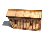 28mm Japanese Wooden Wall Half Section Angled End (x2)