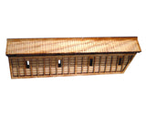 28mm Japanese Wooden Wall Section Long Angled End