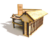 28mm Japanese Wooden Wall Corner Section