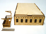 28mm Warehouse District Large Building Floor (Many Windows)