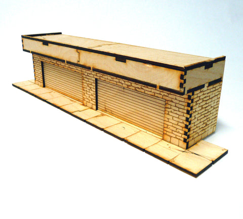 28mm Warehouse District Large Garage Front