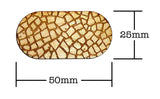 25mm x 50mm Etched Cobblestone Cylindrical Bases