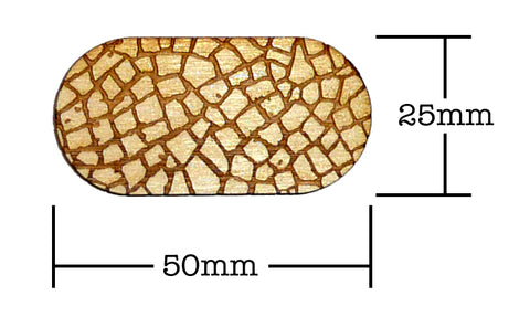 25mm x 50mm Etched Cobblestone Cylindrical Bases