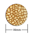 32mm Diameter Etched Cobblestone Bases