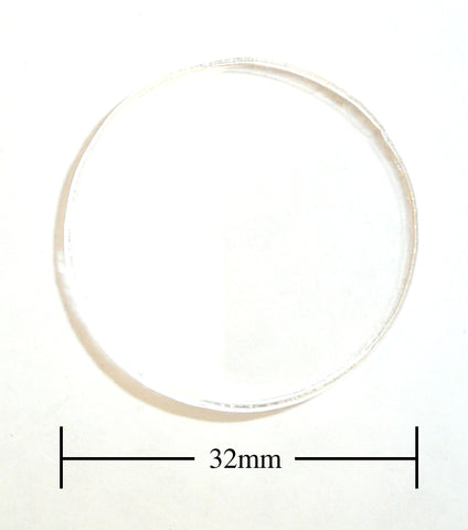 32mm Diameter Clear Acrylic Bases