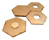 3 Inch Map Hex Gaming Plates