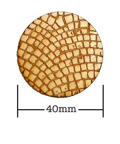 40mm Diameter Etched Cobblestone Bases
