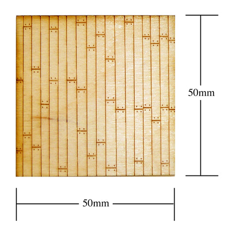 50mm x 50mm Etched Wood Plank Bases