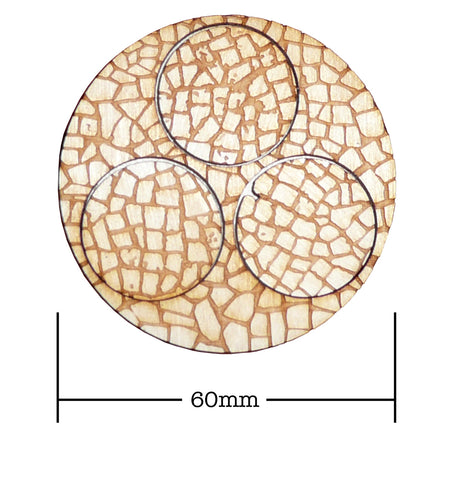 60mm Diameter Etched Cobblestone Movement Tray