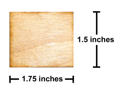 1.5 inch x 1.75 inch Plywood Miniature Bases