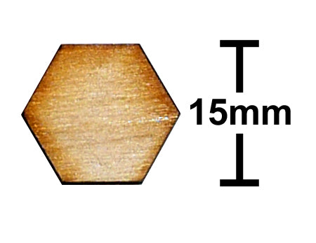 15mm Hexagon Plywood Miniature Bases