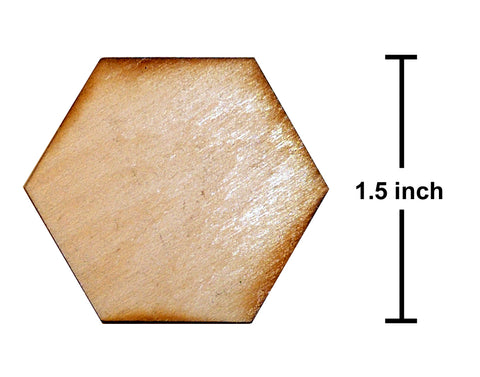 1.5 Inch Hexagon Plywood Miniature Bases