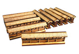 Japanese Wooden Wall Sections Pack (x10)