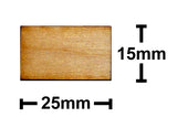 15mm x 25mm Plywood Miniature Bases