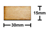 15mm x 30mm Plywood Miniature Bases