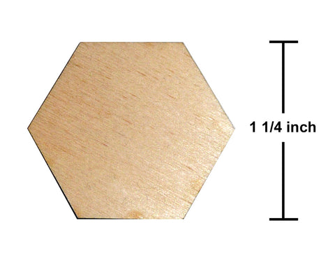 1.25 Inch Hexagon Plywood Miniature Bases