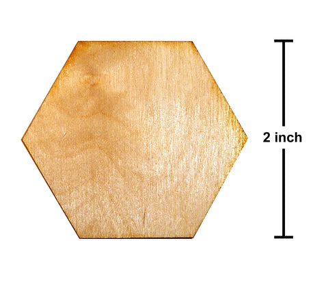 2 Inch Hexagon Plywood Miniature Bases