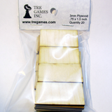 0.75 x 1.5 Inch Plywood Miniature Bases