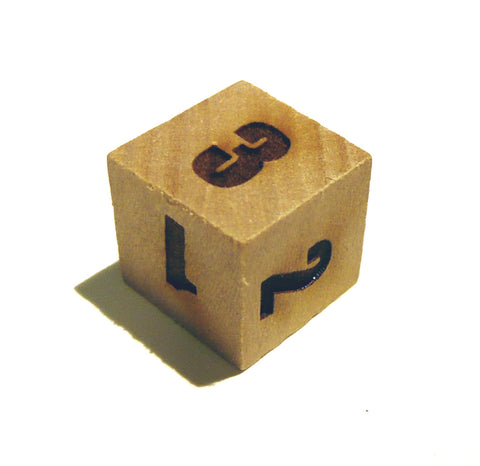 Wooden 3 Sided Dice
