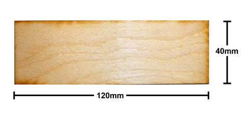 40mm x 120mm Plywood Miniature Bases