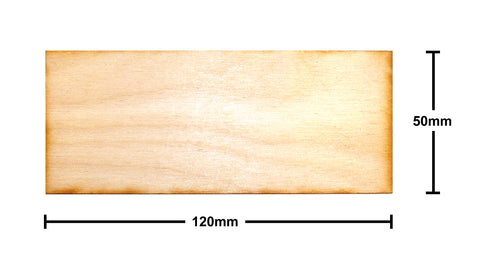 50mm x 120mm Plywood Miniature Bases