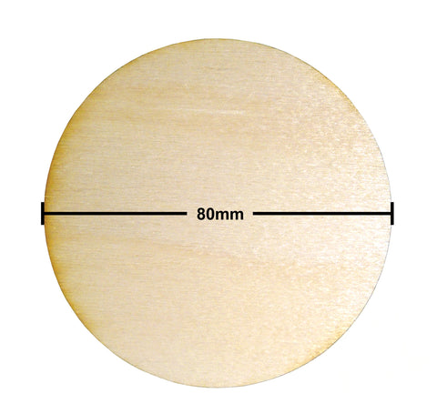 80mm Diameter Plywood Miniature Bases