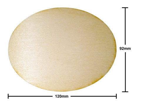 92mm x 120mm Oval Plywood Miniature Bases