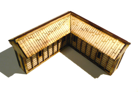 28mm Japanese Wooden Wall Corner Section