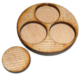 60mm Diameter Etched Wood Planks Movement Tray