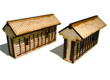 28mm Japanese Wooden Walls Half Sections (x2)