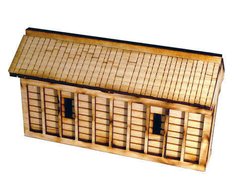 28mm Japanese Wooden Walls Half Sections (x2)