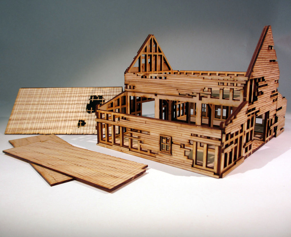 28mm Early American War Torn Building – TRE Games