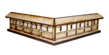 Japanese Wooden Wall Corner Long Section (x1)