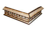 Japanese Wooden Wall Corner Long Section (x1)