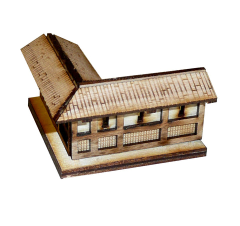 Japanese Wooden Wall Corner Short Section (x2)