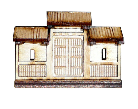 Japanese Wooden Wall Small Gate Short Section (x2)
